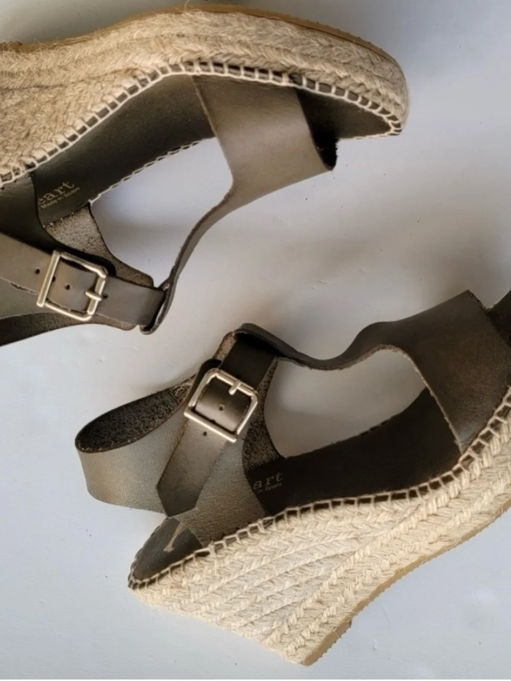 Paseart Wedge Espadrille Sandals in Taupe - Women